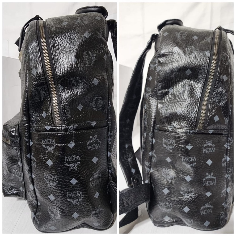 Authentic Mcm Visetos Medium Sprinkle Stud Stark … - image 6